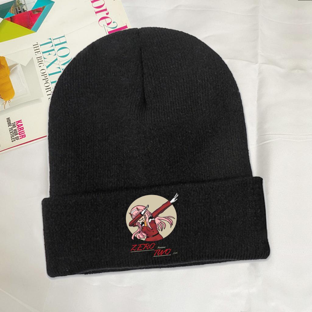 Zero Reasons Two Live Darling In the Franxx Zero Two Knitted Caps for Women Unisex Skullies Beanies Winter Hats Casual Cap