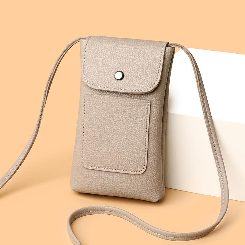 New Minimalist Soft Leather Crossbody Phone Bag for Women, Mini, Portable, Fashionable and Versatile Small Bag, Korean Version Coin Purse