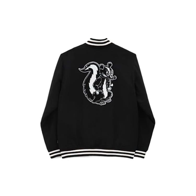Vans FW22 Logo Embroidered Single-Breasted Long-Sleeve Jacket Men Outerwear Black VN0A7S92BLK