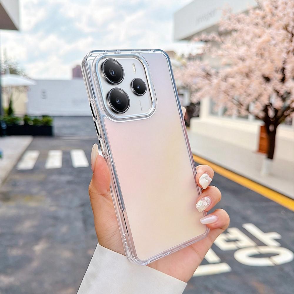 KEYSION Fashion Laser Gradient Colorful Phone Case for Redmi Note 14 4G 5G TPU+PC Shockproof Back Cover for Redmi Note 14