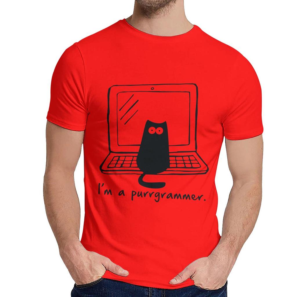 I Am A Purrgrammer Purrgrammer Car T Shirt Fashion Crewneck For Men Free Shipping