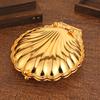 Golden Peacock Relief Design Shell Trays Decorative, Fruit Tray, Snacks, Metal Tray, Home Desktop Organizer, Kitchen Storage Box