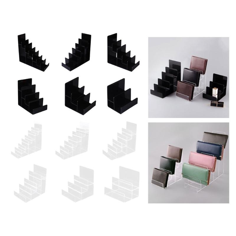 Tiered Acrylic  Shelf Visible Storage Solution For Accessories Home Shop Use Handbag Purse Display Shelf Rack