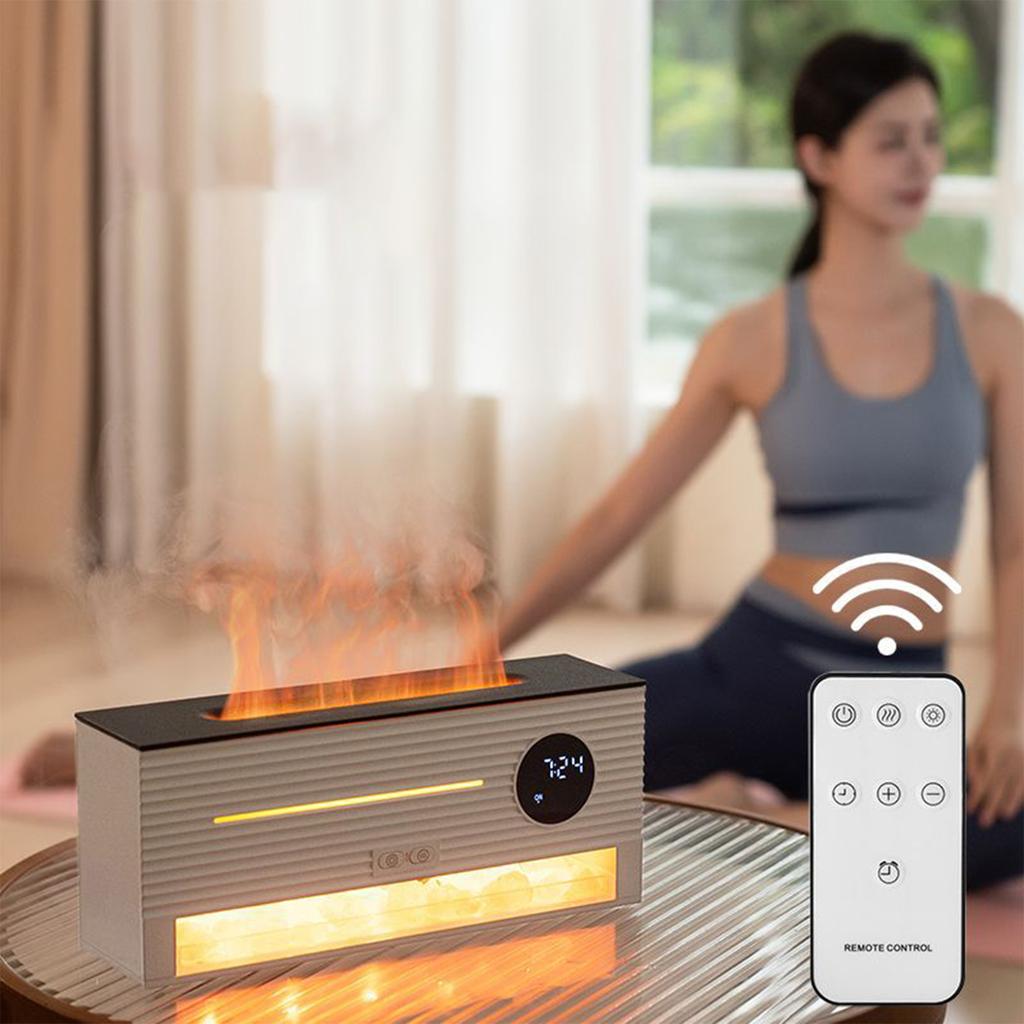 Rock flame aromatherapy machine humidifier home desktop humidifier simulation flame rock humidifier