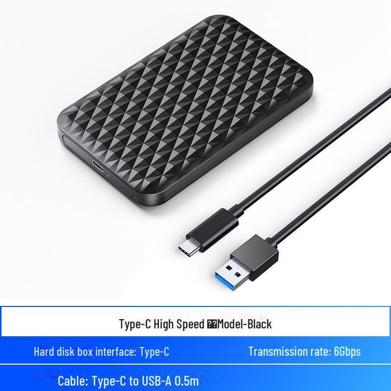 

Корпус внешнего твердотельного накопителя/жесткого диска Orico 2520U3 размером 2,5 дюйма, совместимый с USB, для ноутбуков, механических или твердотельных накопителей. Type-c, 6Gbps чёрный