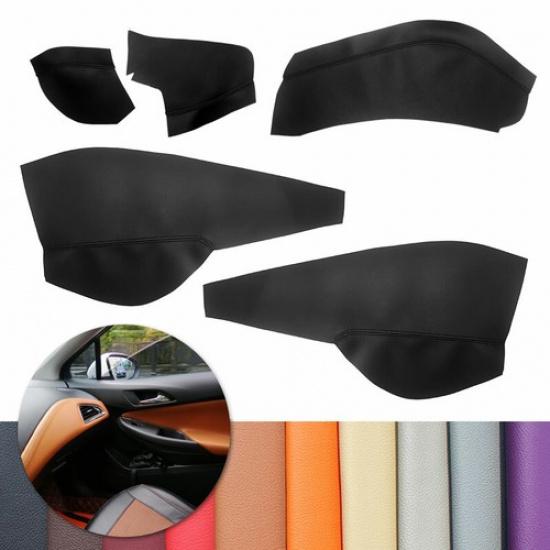 3Pcs Center Dashboard Panel Black Leather Cover For Chevrolet Cruze 2016-2018