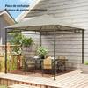 Replacement Gazebo Canopy, Polyester, 3 x 3 m, 180 g/m2, Grey