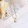 Women's 14k Gold Shell Necklace - Titanium Steel Geometric Minimalist Design