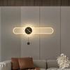 Modern Style Clock Design LED Wall Lamp For Living Room Bedroom Background Dining Room Hotel Aisle Sofa Interior Decorate Light