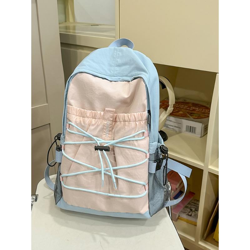 Tornister szkolny casualowy lekki plecak w kontrastowym kolorze nowy plecak górski outdoorowy plecak podróżny