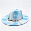Hot-selling Retro Tie-dye Western Denim Hat High-end Accessories New Fashion Versatile Denim Hat Trend