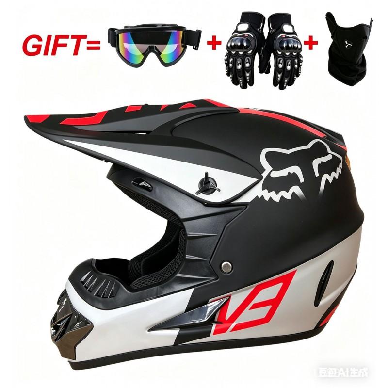 Full Face Mountain Bike Helmet Downhill Cycling ATV Dirt Youth Adult ABS Safety Gear