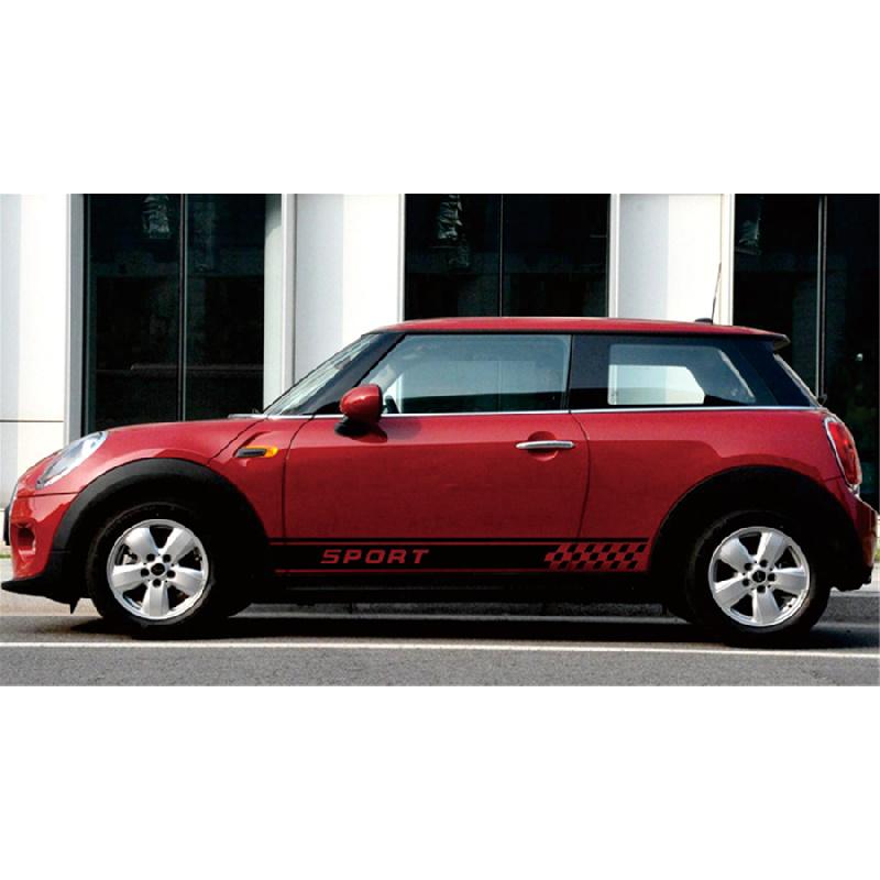 2Pcs Car Auto Graphics Both Side Body Vinyl Decal Sticker Sports Racing Race