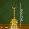1pc Metal Clock, Taoist Hand Cranked Clock, Buddhist Hall Feng Shui Decoration, Home Decoration, Witchcraft Decor Lucky Bell