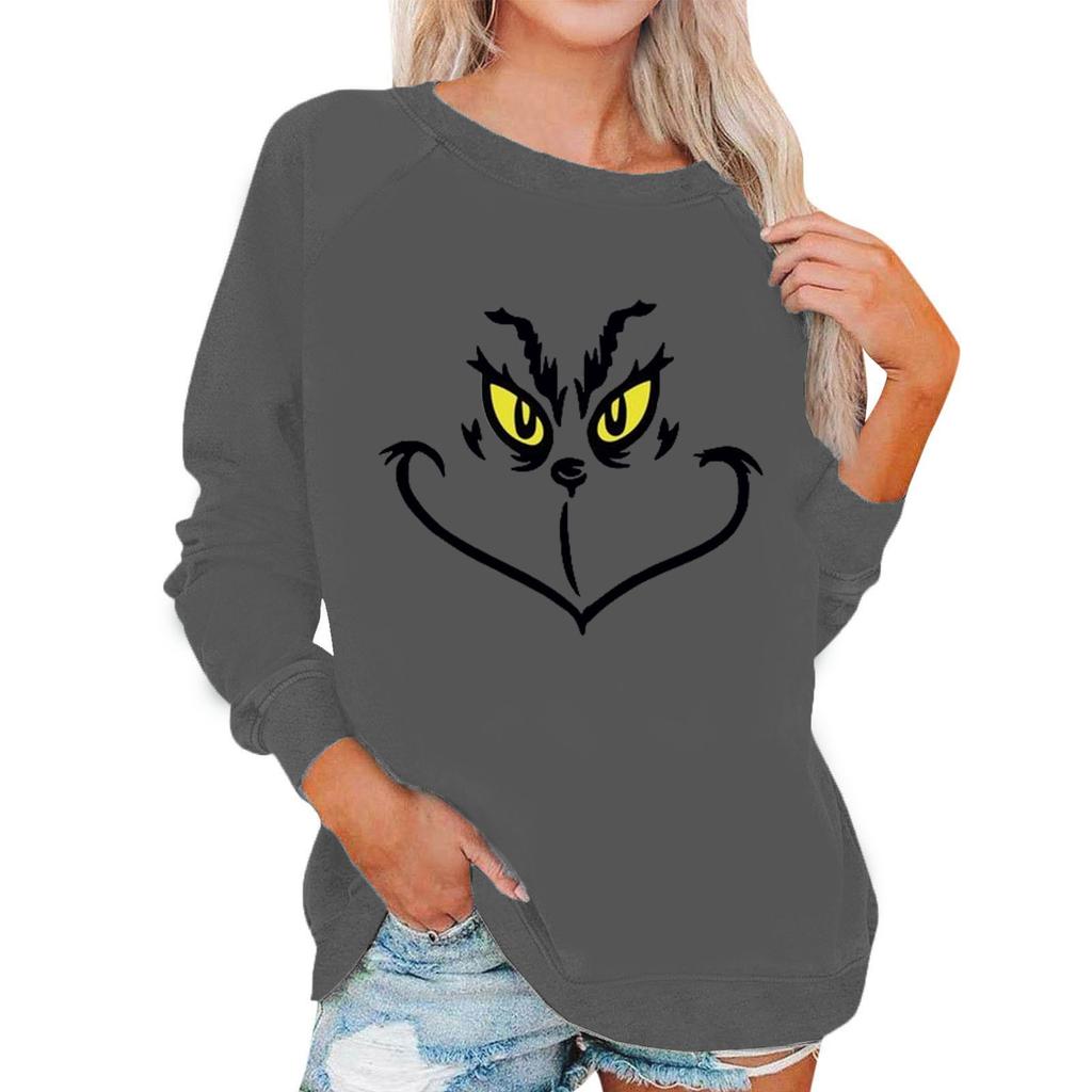 Long Sleeve Blouses For Women Casual O-Neck Shirt Print Blouse Tops Loose Fit Fall