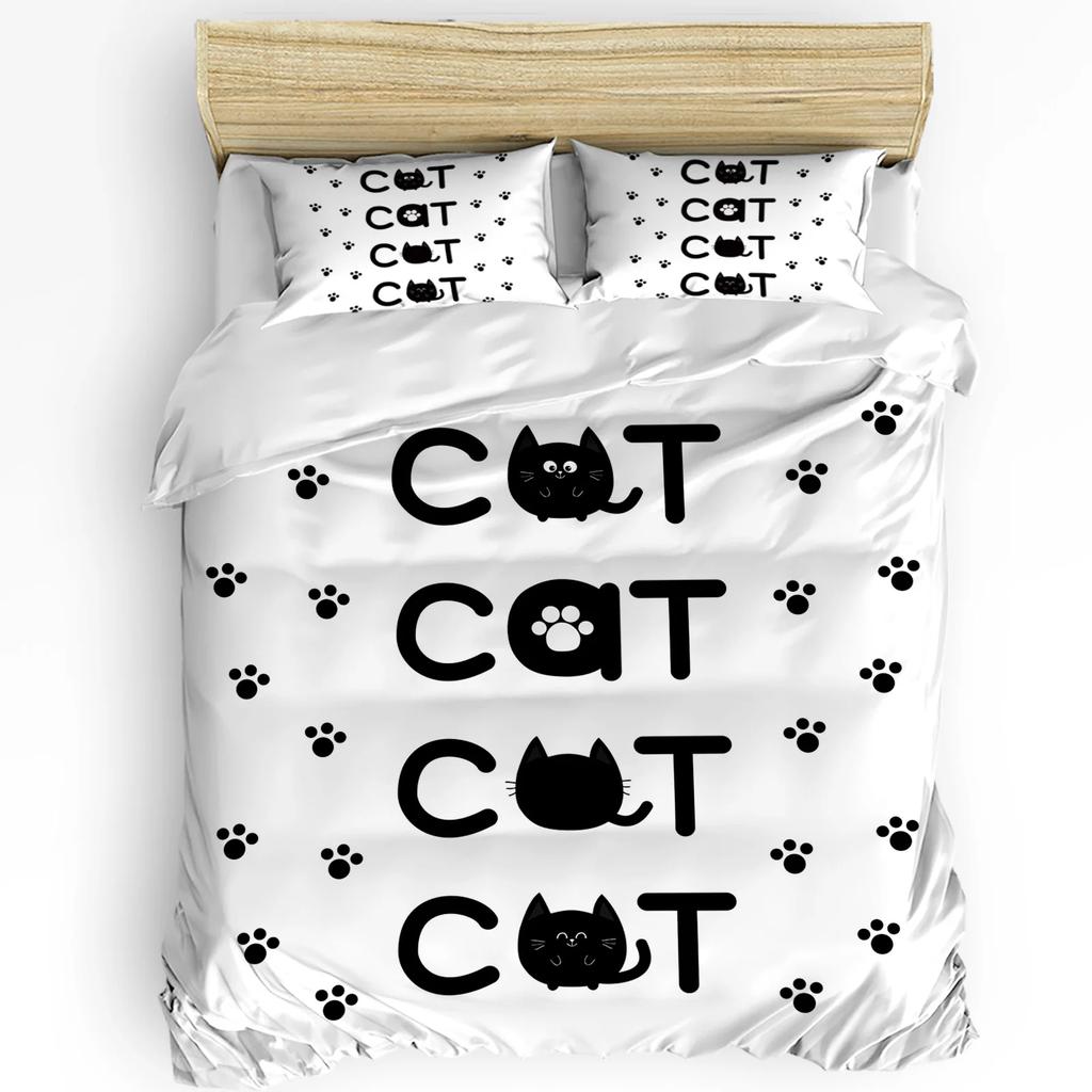 Black And White Checkered Simple Plaid Duvet Cover With Pillow Case Custom 3pcs Bedding Set Quilt Cover Double Bed Home Textile