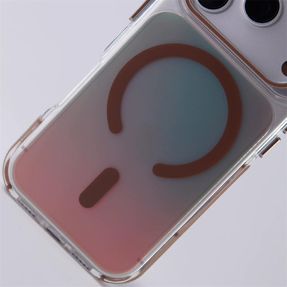 Metal Lens Stand Gradient Color Magnetic Shockproof Case For iPhone 17 Air 16 15 14 Plus 13 12 Pro Max For MagsDrop Bumper Cover