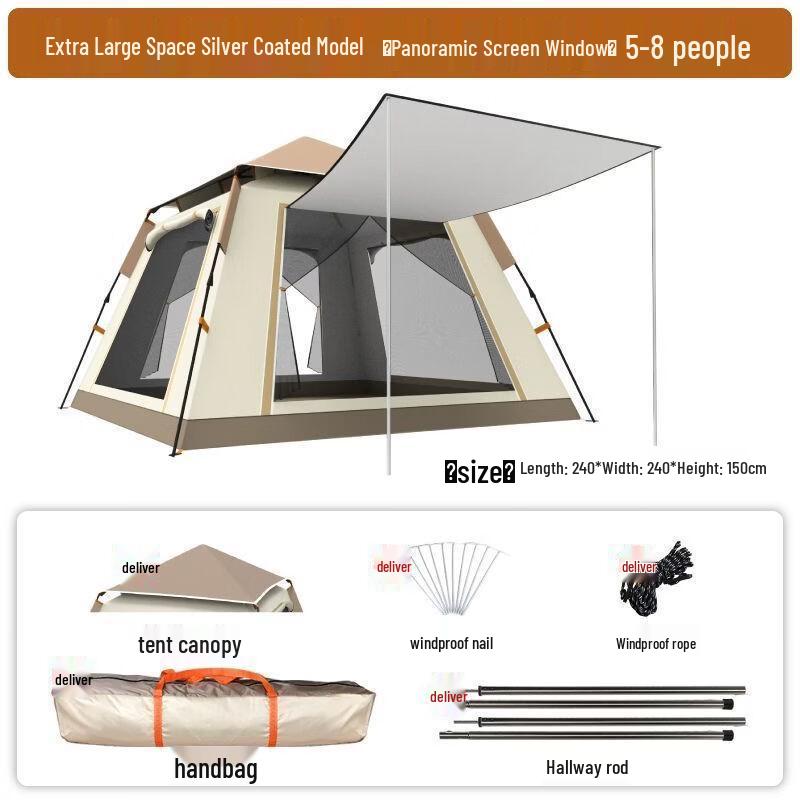 Handun 5-8 Person Portable Camping Tent Set