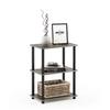 Furinno 3-Tier Narrow Open Shelf, French Oak Gray/Black, No Tools Required [Officially Imported from Japan] 18061GYW/BK