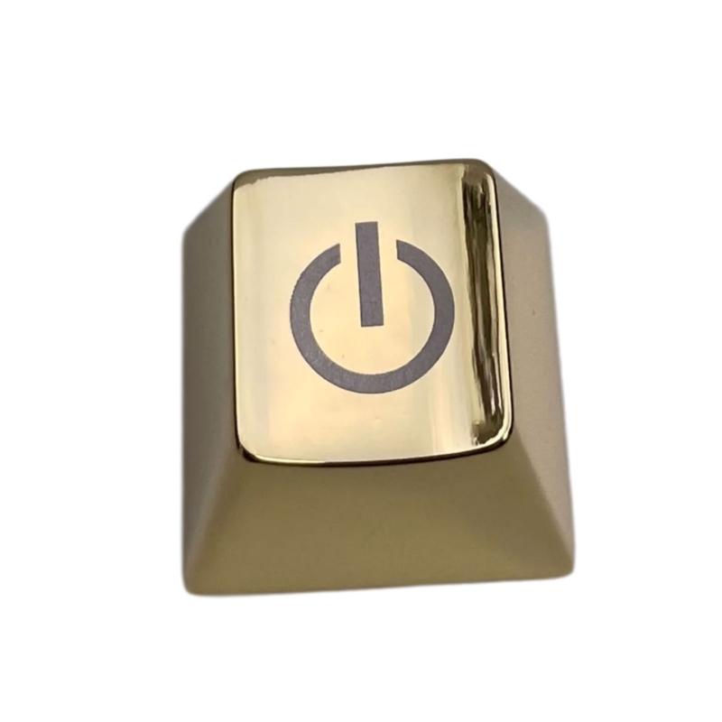 Zinc Alloy Keycap Metal ESC Keycap with Engraved Power Switching Sign For Mechanical Keyboards Customization