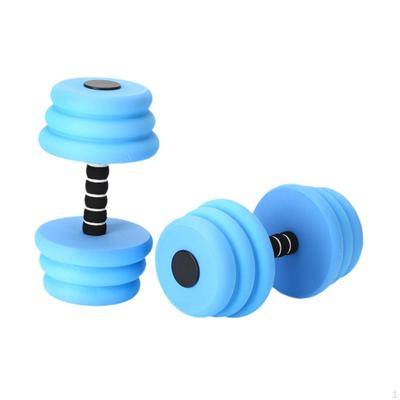 2x Aquatic Exercise Dumbbells Pool Dumbbell for Men and Women EVA Barbell Float Equipment