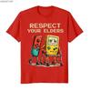 Cotton T Shirts Short Sleeve Tops Respect Your Elders Gaming Control Retro Funny 80s 90s Gamer Tshirt For Unisex Women