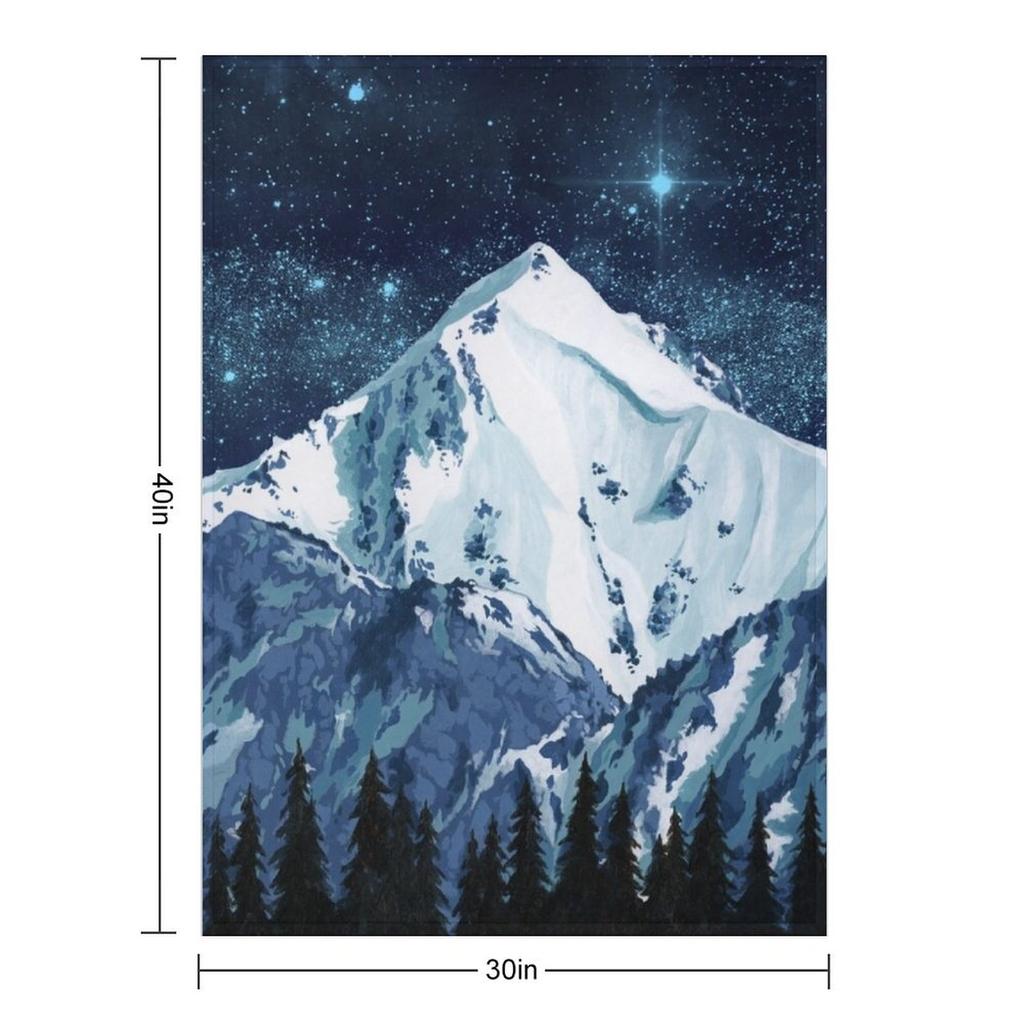 Alaska Night Sky 1 Throw Blanket Furry Comforter Plush Warm Blankets