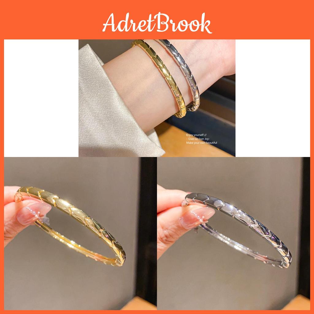 Minimalist Gold Plated Arrow Pattern Bracelet For Women Fashion Jewelry Accessory
