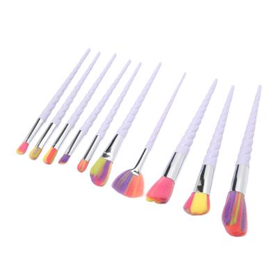 Make-up Pinselset Weiche Bunte Borsten Tragbares Kosmetikpinsel-Set für Losen Puder Lidschatten