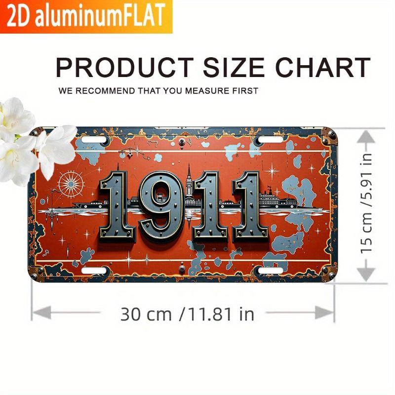 Car License Plate Metal Wall Decor 15x30cm