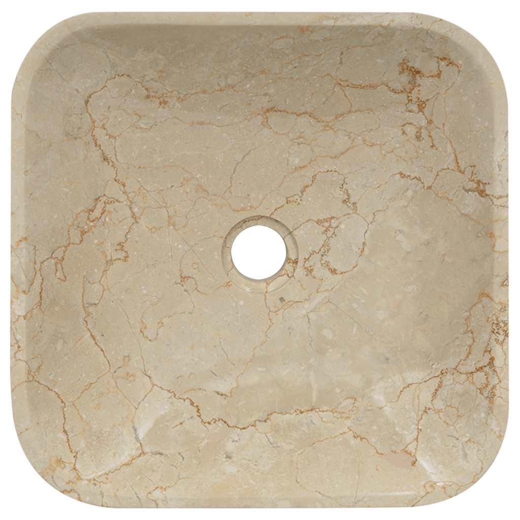 Cream Wash Basin 40 X 40 X 10 Cm Marble