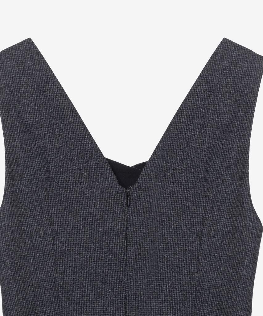 MIND BRIDGE WOMEN [W] Wool Blend Belted H-Line Dress