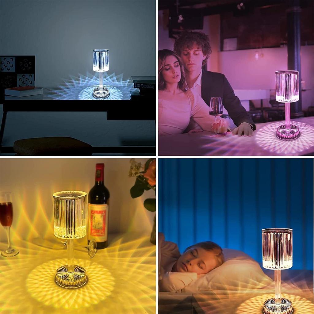 Crystal Table Lamp Touch Remote Control Acrylic Night Lamp Room Lights Home Decoration For Bedroom Office Bar Wedding