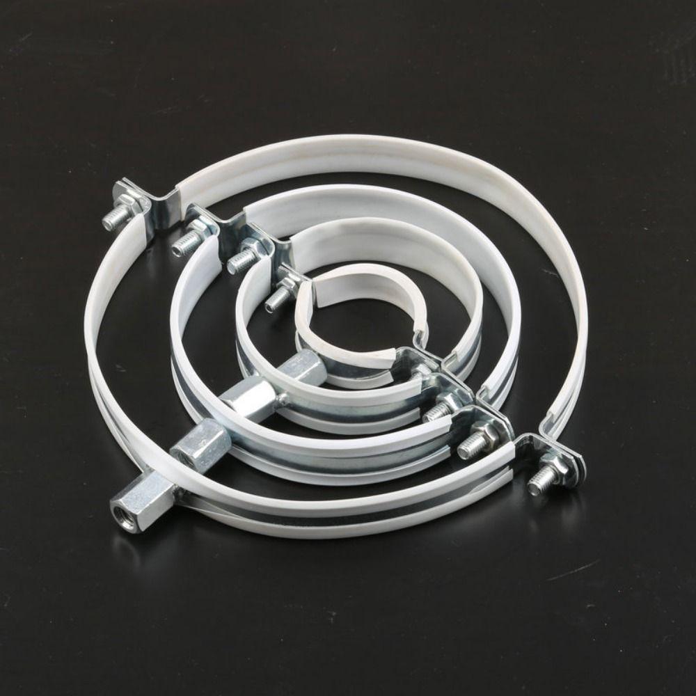 2Pcs Nut Hoop Suspension Pipe Holder Pipe Fitting Tube Clip Bracket New Round Hose Clamp