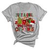 Christmas Printed Fashionable Women's T-shirt Christmas Trend Pure Cotton Casual Sportswear T-Shirts Women’s