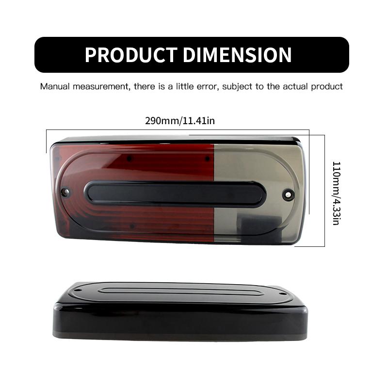 2PCS Only Shell For Mercedes-Benz G Class W463 2007-2018 High Mount Brake Light Smoked Lens 3rd Brake Lamp Cover Housing No Bulb