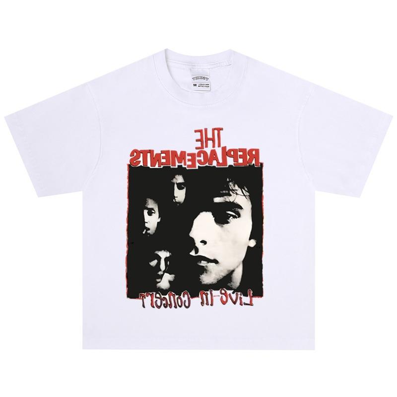 

The Replacements Bands Rock Tshirt American High Street Retro Shortsleeved Pure Cotton Vintage Style M