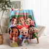 Custom Name Cocomelon Theme Printed Blanket - Perfect for Couch, Bed, Travel & Outdoor Use | Machine Washable, Cozy & Durable.