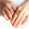 "Trendy Gold Interstellar Orbit Adjustable Ring"