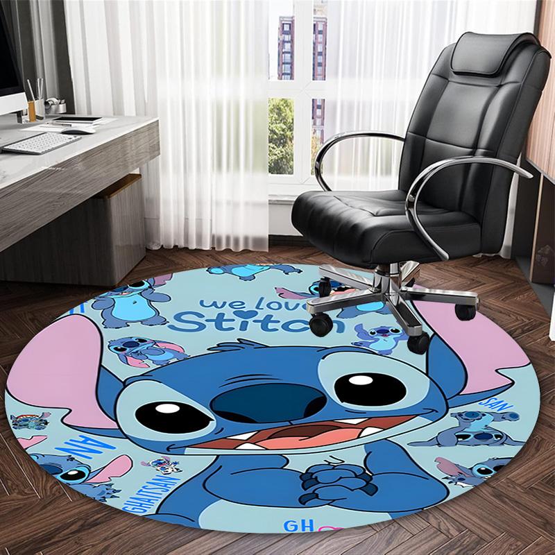 1pc S-Stitch1 Carpet, Round Rug, Comfortable, Suitable for Entryways, Living Rooms, Office, And Bedrooms, Christmas Decoration