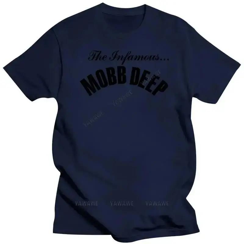 Pánské značkové módní tričko Letní trička Mobb Deep Pánské Infamous na červeném tričku Červené Unisex s krátkým rukávem Pánské ležérní tričko