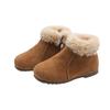 Modische Mädchen-Schneestiefel, Bequeme Neue Kinder Retro Pelzige Kurze Stiefel, Fleece-gefütterte Flache Winter-Baumwollschuhe