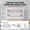 VEVOR 12-Branch Radiant Heat Manifold, 1/2" PEX Tubing Manifold, Stainless Steel PEX Manifold for Hydronic Radiant Floor Heating