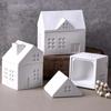 A Top Quality House Shape Candle Jar Silicone Mold DIY Handmade Houses Plaster Casting Molds Concrete Resin Craft Gift Making