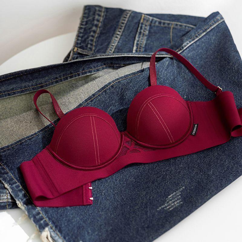 

Женские бюстгальтеры для большой груди, однотонные, модные, сексуальное нижнее белье, бюстгальтеры пуш-ап для женщин, белое нижнее белье, топы с открытой спиной, бюстгальтеры для девушек 36/80AB