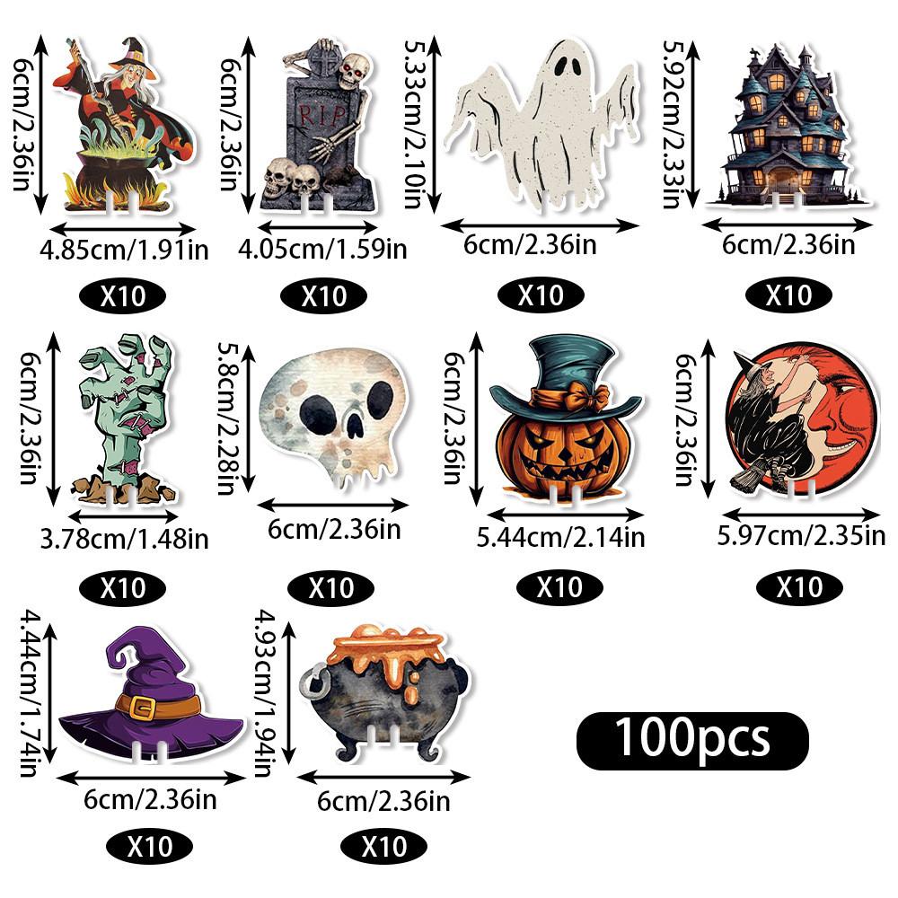 

Halloween Table Decor Wine Glass Plugin Set With Ghost And Elements Pumpkin