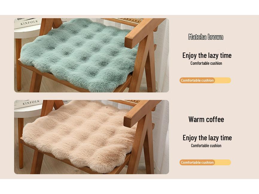 Plyšový bublinkový fleecový polštář na jídelní/kancelářskou židli pro dlouhé sezení