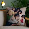 Boy Team E-Enhypen Pillow Case Pillowcase Anti-Dustmite Pillow Invisible Zipper Silky Short Plush Sofa Cushion Cover