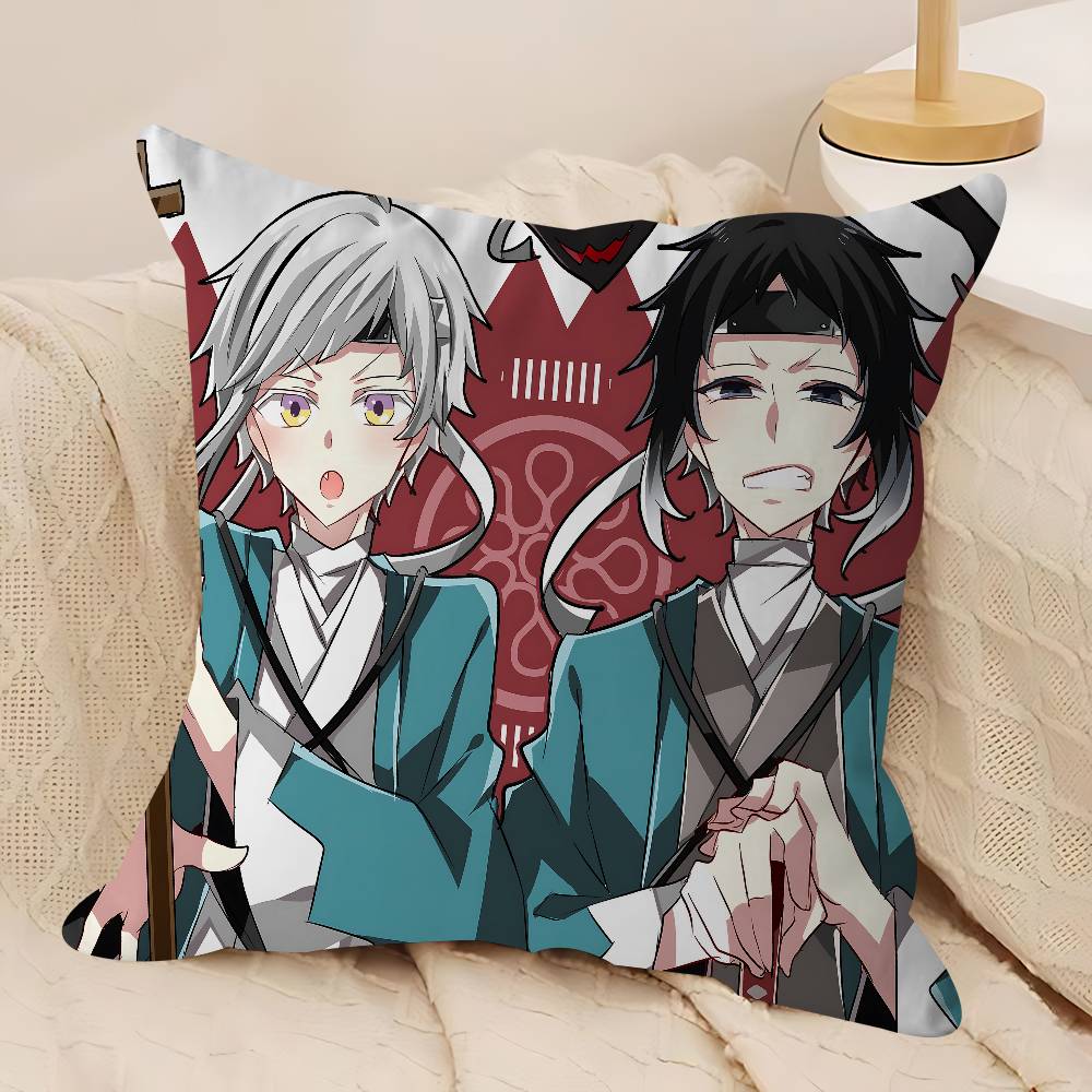 B-Bungo Stray Dogs Pillow Case Removable Washable Cushion Cover – All-Season Soft Linen