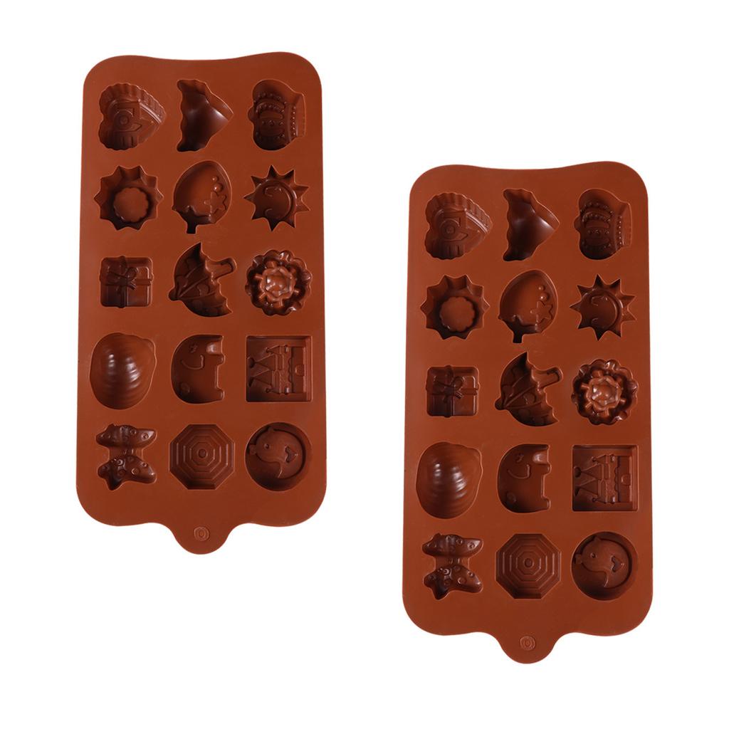 2Pcs Creative Silicone Baking Molds Set Non-Stick Chocolate Fondant Cake Candy DIY Molds for Home Professional Use